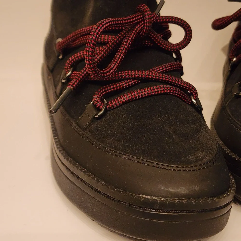 Cole Haan Cloudfeel Suede Mini Snow Boots Women's Black Ankle Boots Size 5.5